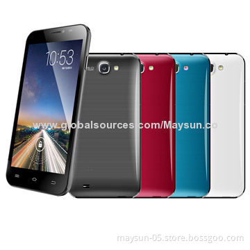 5-inch Phone, Supports Quad-core CPU, Silkscreen on Back Shell, Flat TP DesignNew